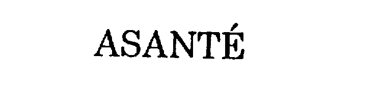 Trademark Logo ASANTE