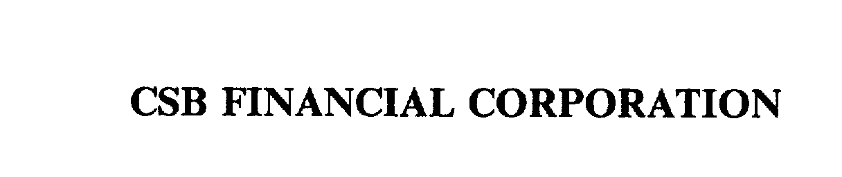 Trademark Logo CSB FINANCIAL CORPORATION