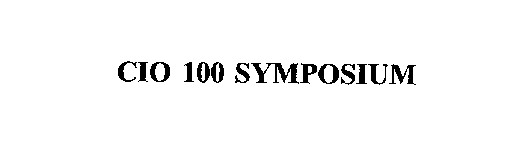  CIO 100 SYMPOSIUM