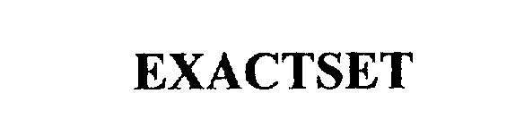 Trademark Logo EXACTSET
