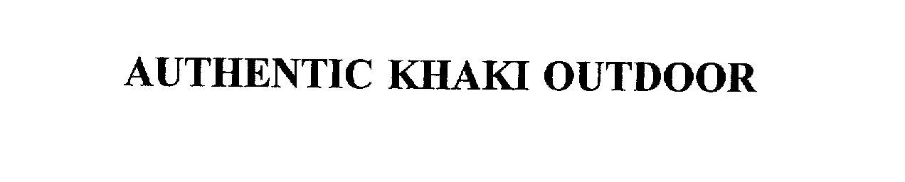Trademark Logo AUTHENTIC KHAKI OUTDOOR