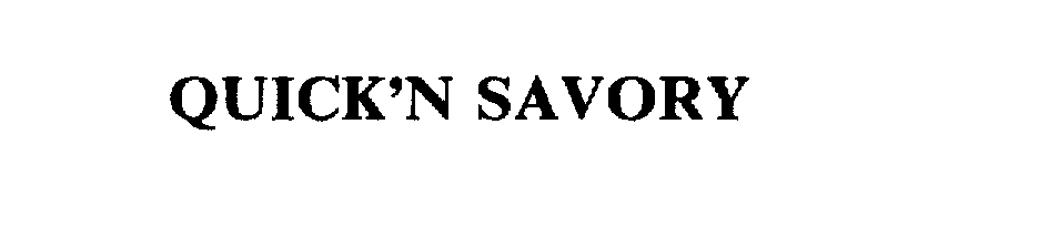 Trademark Logo QUICK'N SAVORY