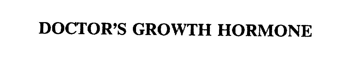 Trademark Logo DOCTOR'S GROWTH HORMONE