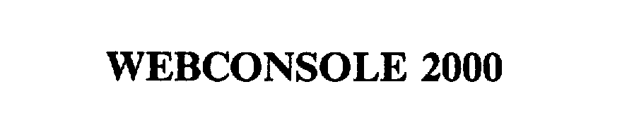 Trademark Logo WEBCONSOLE 2000
