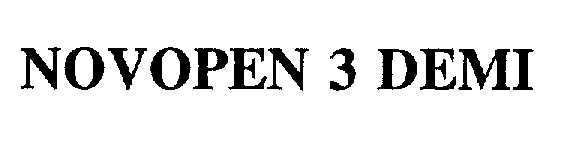 Trademark Logo NOVOPEN 3 DEMI