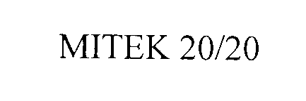 Trademark Logo MITEK 20/20