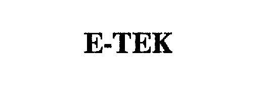 Trademark Logo E-TEK