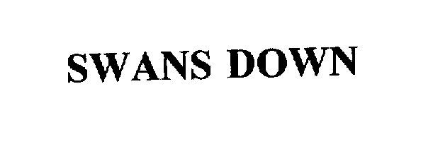 Trademark Logo SWANS DOWN