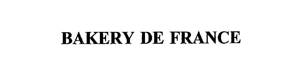  BAKERY DE FRANCE