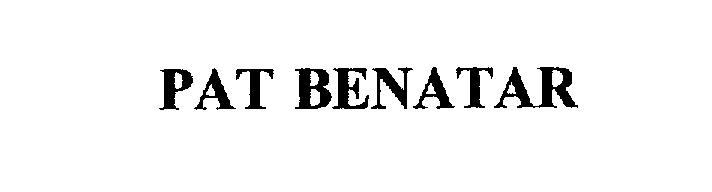 Trademark Logo PAT BENATAR