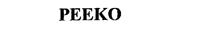 Trademark Logo PEEKO