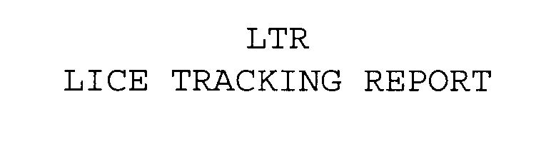  LTR LICE TRACKING REPORT