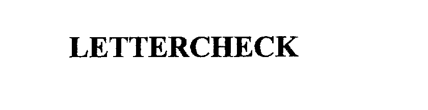 Trademark Logo LETTERCHECK