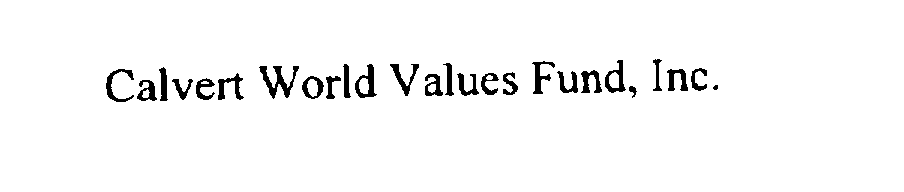  CALVERT WORLD VALUES FUND, INC.