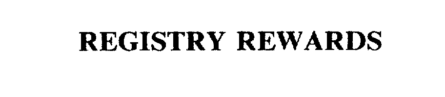 Trademark Logo REGISTRY REWARDS