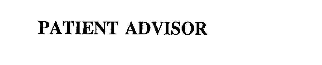 Trademark Logo PATIENT ADVISOR
