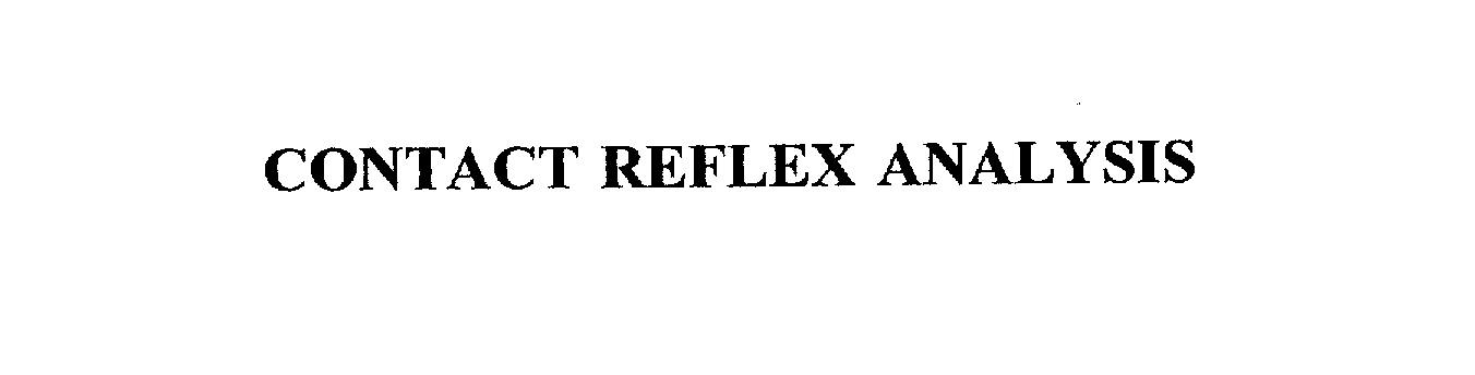  CONTACT REFLEX ANALYSIS