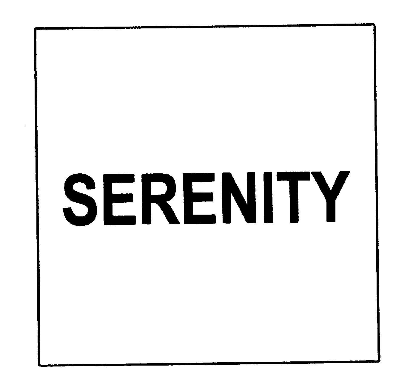 Trademark Logo SERENITY