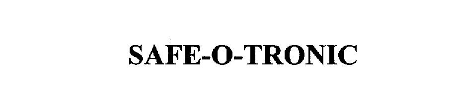 Trademark Logo SAFE-O-TRONIC