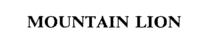 Trademark Logo MOUNTAIN LION