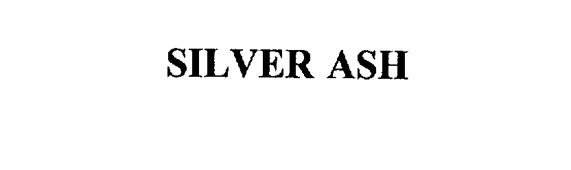 Trademark Logo SILVER ASH