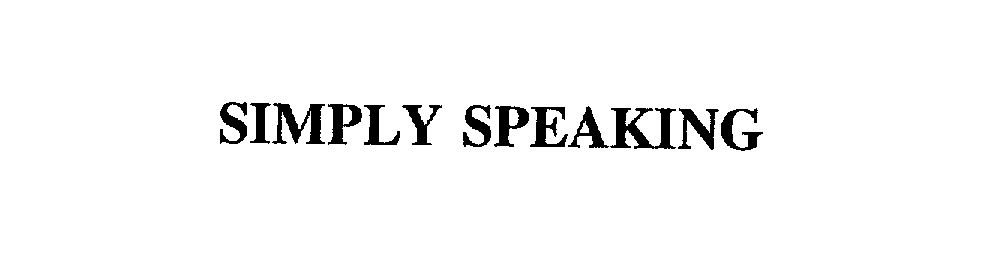 Trademark Logo SIMPLY SPEAKING