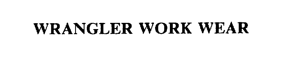 Trademark Logo WRANGLER WORK WEAR