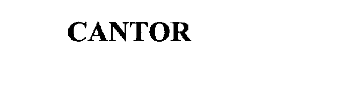 Trademark Logo CANTOR