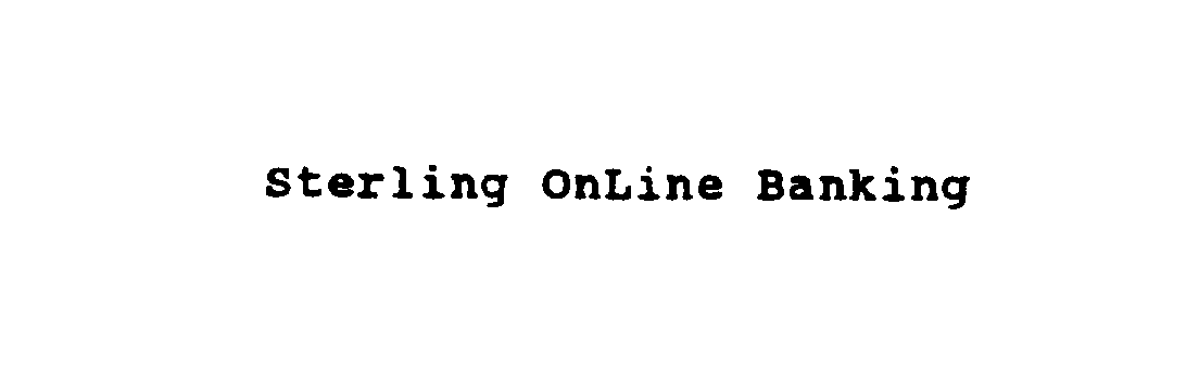 Trademark Logo STERLING ONLINE BANKING