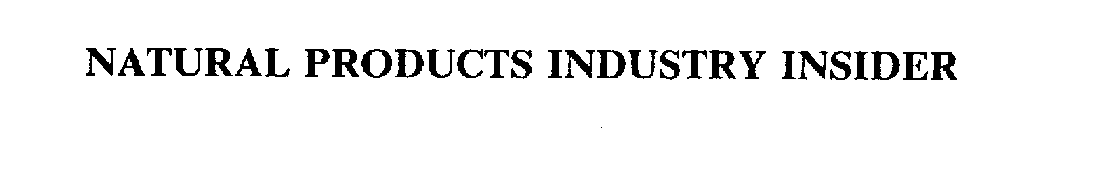  NATURAL PRODUCTS INDUSTRY INSIDER