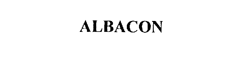 Trademark Logo ALBACON