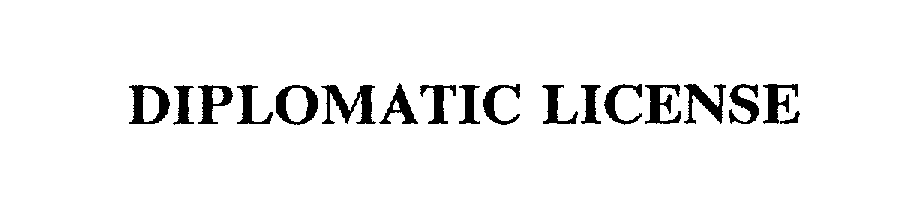 Trademark Logo DIPLOMATIC LICENSE