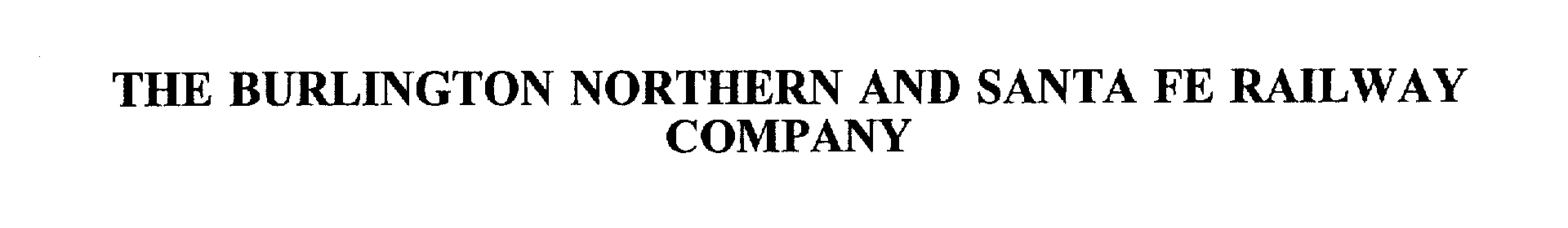 Trademark Logo THE BURLINGTON NORTHERN AND SANTA FE RAILWAY COMPANY
