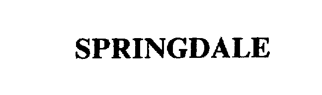 Trademark Logo SPRINGDALE