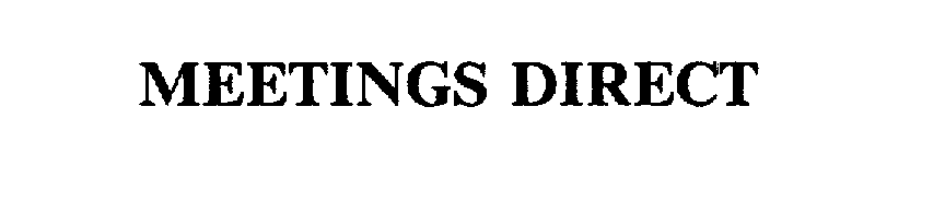 Trademark Logo MEETINGS DIRECT