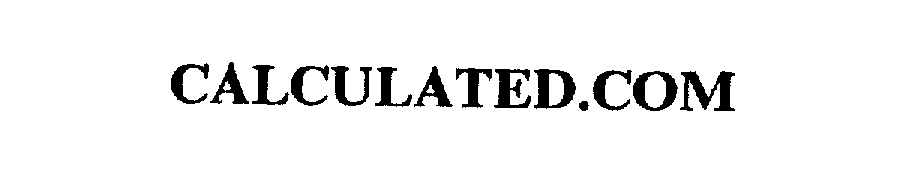 Trademark Logo CALCULATED.COM