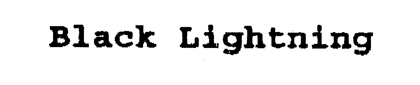 Trademark Logo BLACK LIGHTNING