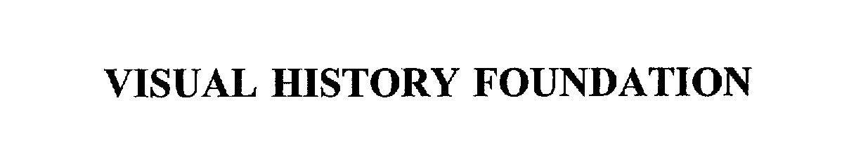 Trademark Logo VISUAL HISTORY FOUNDATION