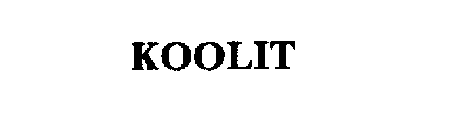 Trademark Logo KOOLIT