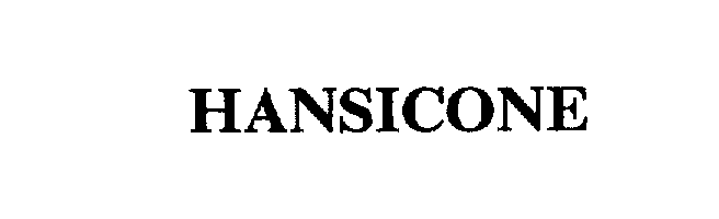 Trademark Logo HANSICONE