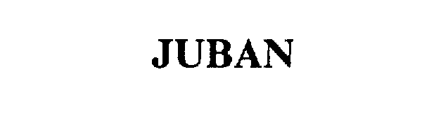 Trademark Logo JUBAN