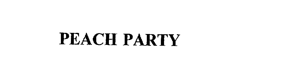 Trademark Logo PEACH PARTY