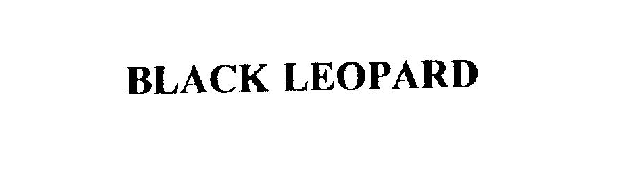 Trademark Logo BLACK LEOPARD
