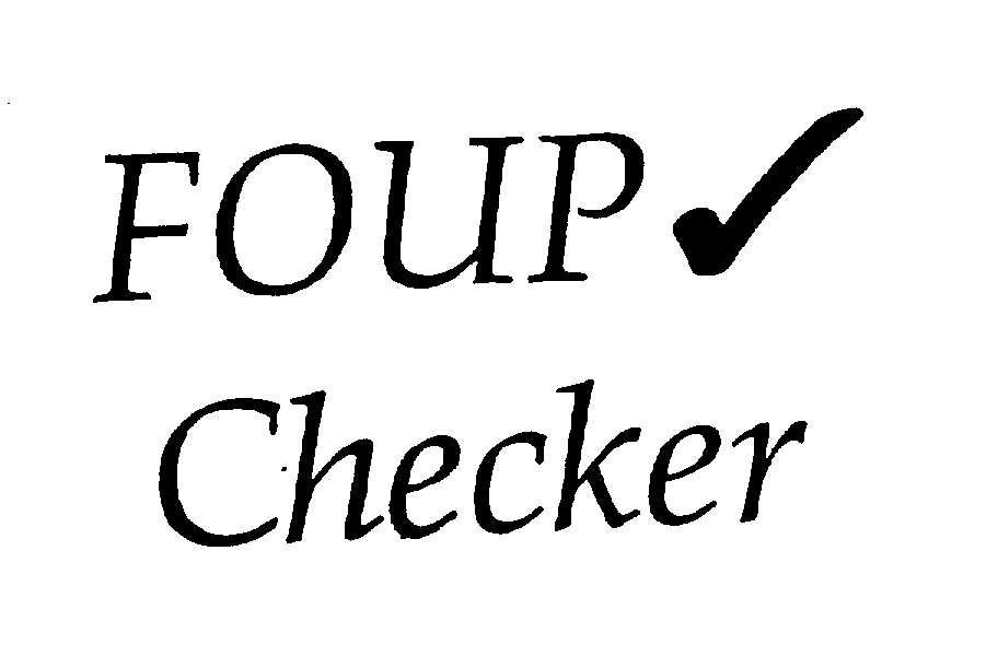 Trademark Logo FOUP CHECKER