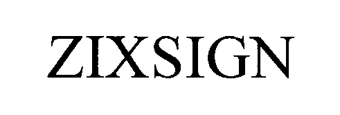 Trademark Logo ZIXSIGN