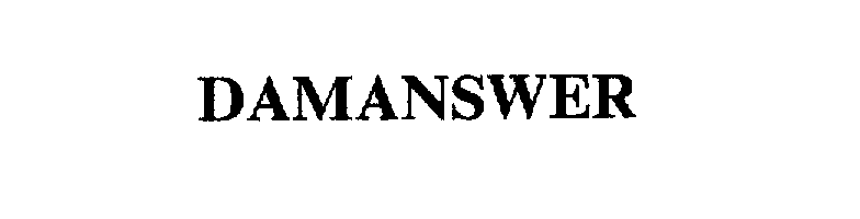 Trademark Logo DAMANSWER