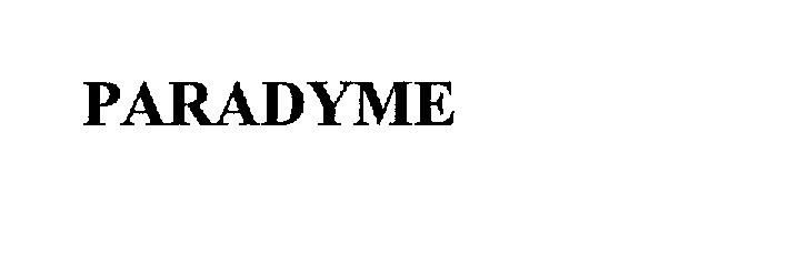 Trademark Logo PARADYME