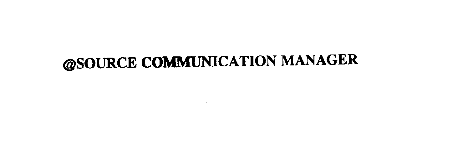 Trademark Logo @SOURCE COMMUNICATION MANAGER