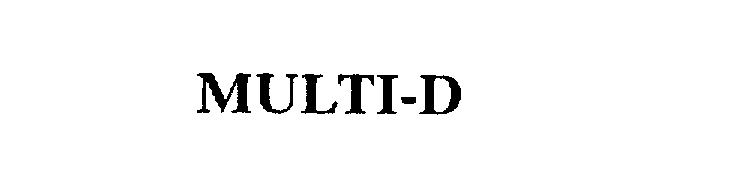 Trademark Logo MULTI-D