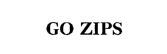Trademark Logo GO ZIPS
